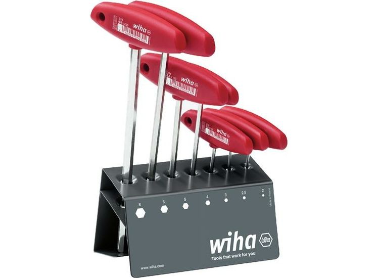 Wiha L-key with T-handle Set, 8 Piece
