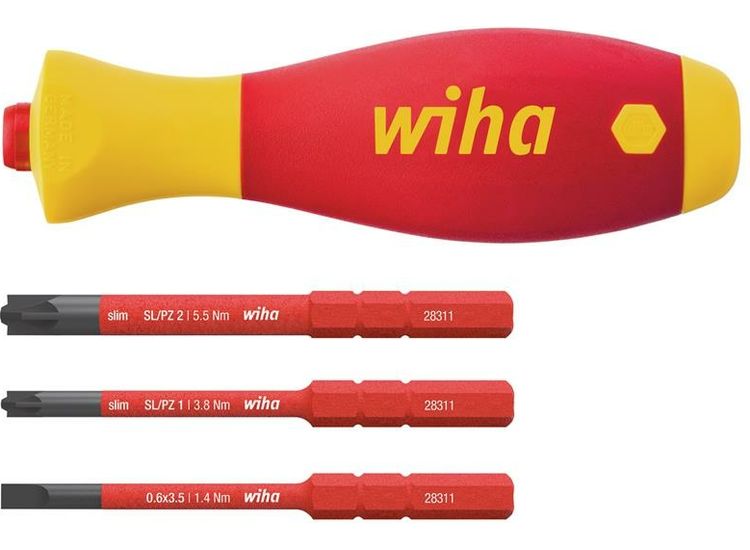 Wiha SoftFinish® electric slimVario Screwdriver Set, 4 Piece