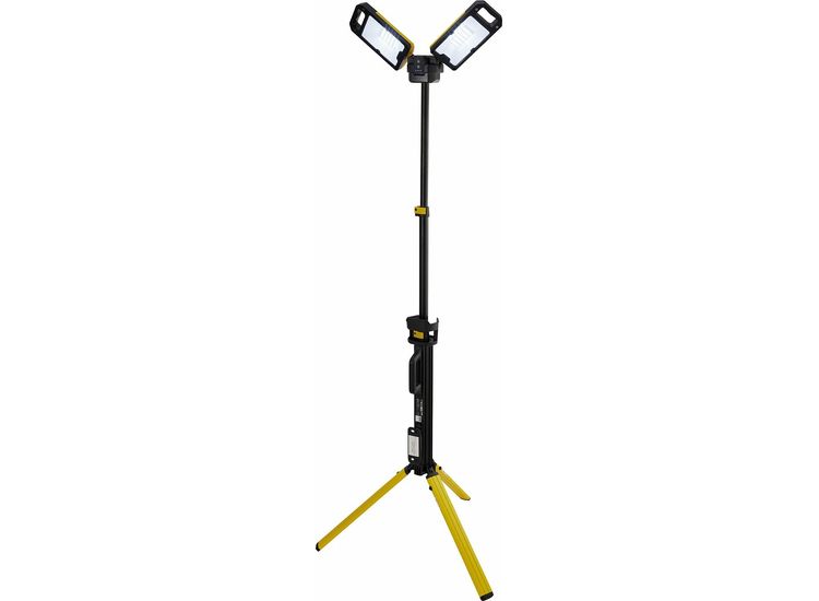 Draper 13885 230V SMD LED Rechargeable Tripod Site Light, 50W, 5000 Lumens