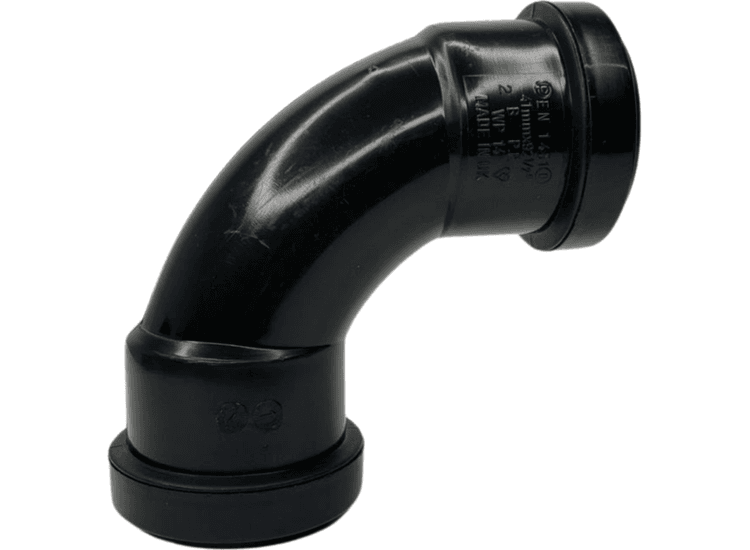 Davant Push Fit Swept Bend 91.25° Black