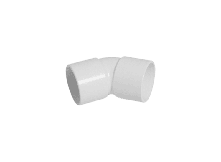 Davant Solvent Weld Obtuse 45° Bend White