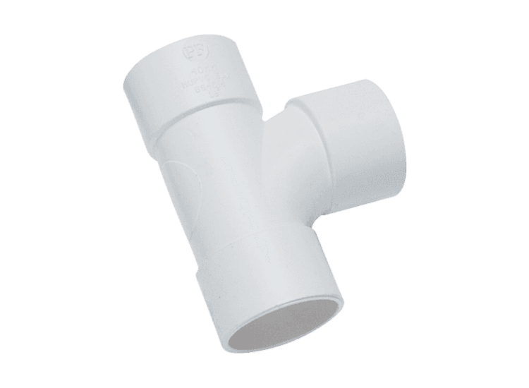 Davant Solvent Weld Swept Tee 92.5° White