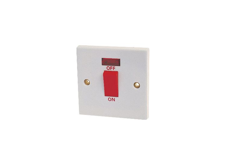 Dencon BP4456 45A Double Pole Switch with Pilot Lamp to BS3676