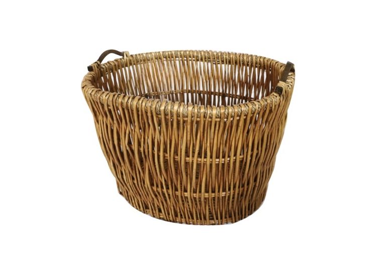 Hearth &amp; Home HH345 Wooden Handle Oval Log Basket