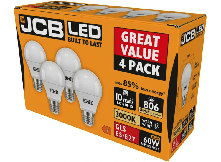 JCB S15144 GLS ES E27 3000k Warm White