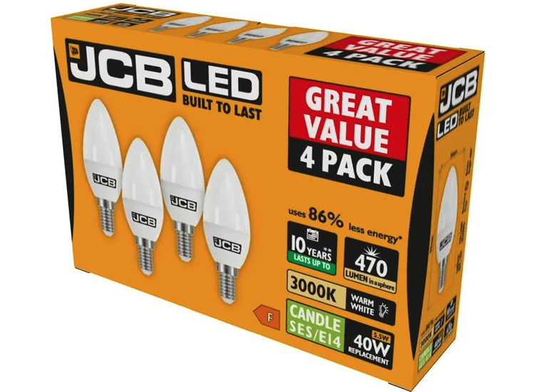 JCB S15146 Candle SES 3000k E14 Warm White