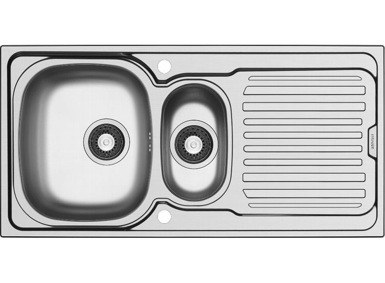 Pyramis 100160904 Aurora 1.5 Bowl Reversible Stainless Steel Sink