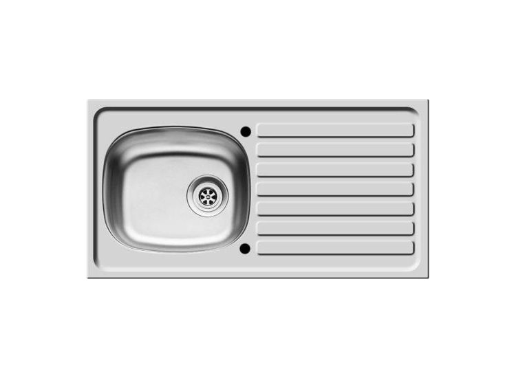 Pyramis 100165803 Single Bowl Reversible Stainless Steel Sink