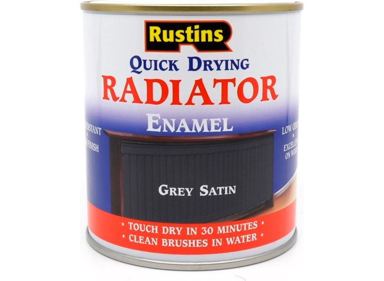 Rustins Quick Dry Radiator Paint Grey Satin