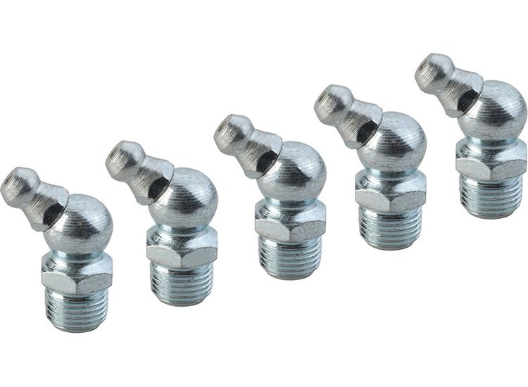 Faithfull Grease Nipple 45° 1/8in BSP (Pack 5)