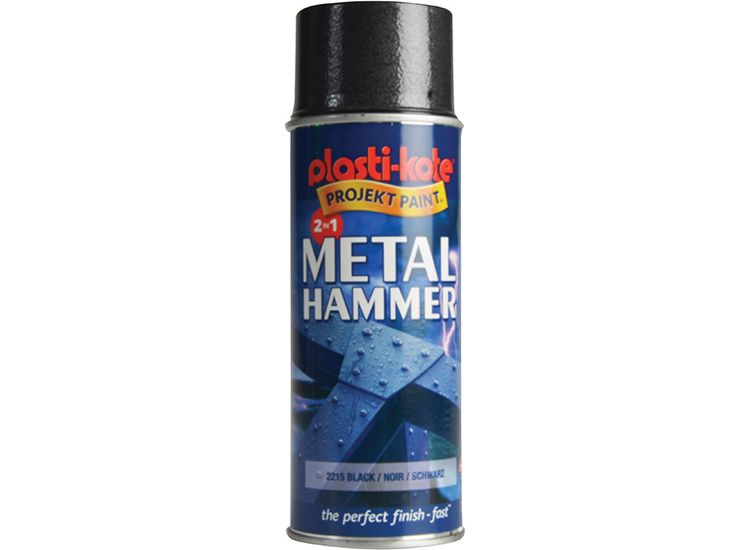 PlastiKote Metal Paint Hammer Spray Black 400ml