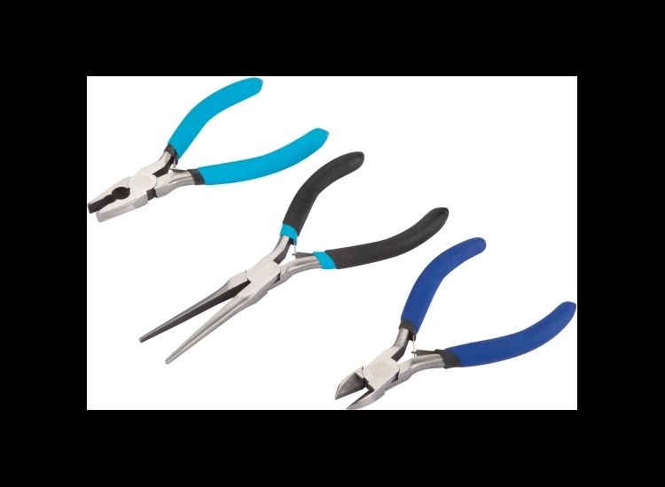 BlueSpot Tools Soft Grip Mini Plier Set, 3 Piece