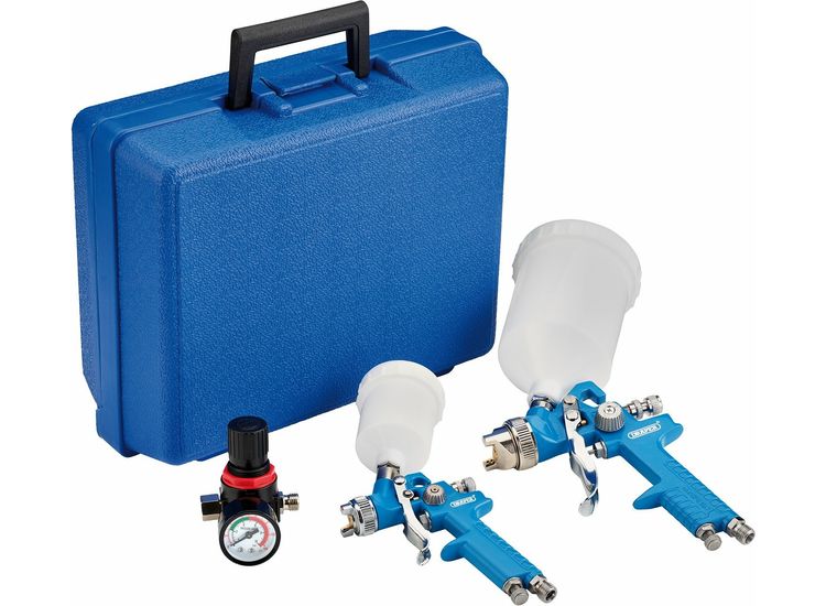 Draper 28374 HVLP Air Paint Spray Gun Kit (7 Piece)