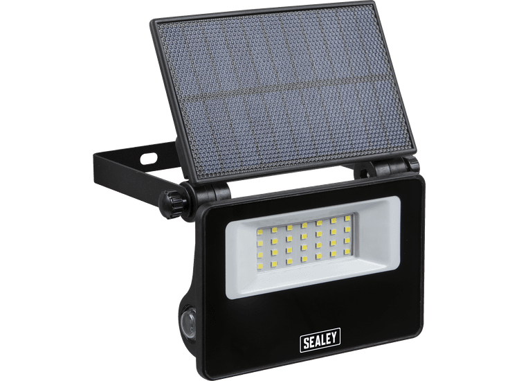 Sealey Extra-Slim Solar Floodlight with Wall Bracket 20W SMD LED LED20S