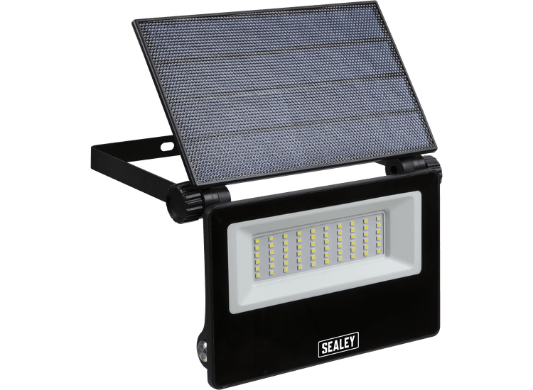 Sealey Extra-Slim Solar Floodlight with Wall Bracket 30W SMD LED LED30S