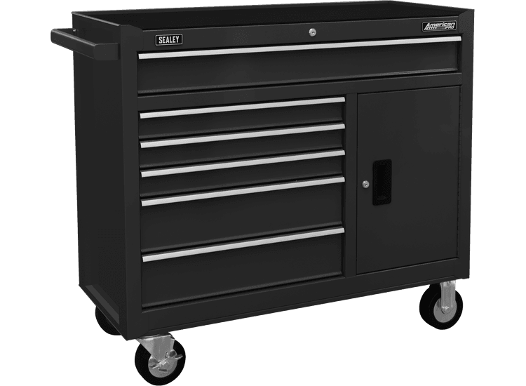 Sealey Rollcab 6 Drawer with Ball Bearing Slides - Black AP4106B