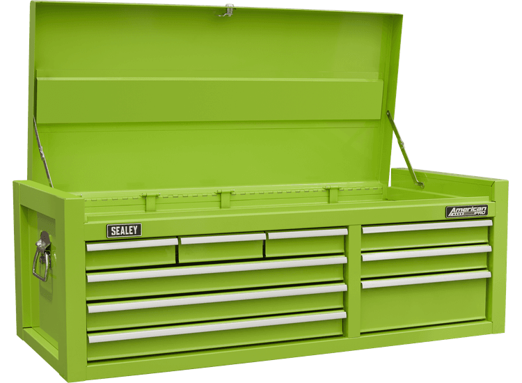 Sealey Topchest 9 Drawer with Ball Bearing Slides - Green AP4109HV