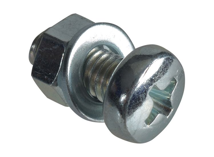 ForgeFix Machine Screws, Pozi, Pan Head, ZP