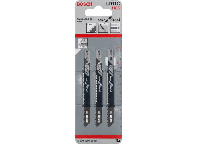 Bosch 2608630566 U111C Jigsaw Blade Basic Wood