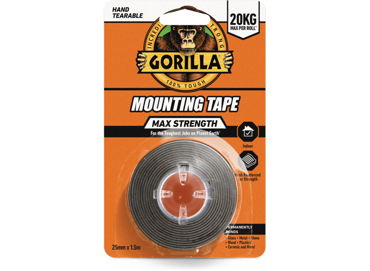 Gorilla Glue 114791 Max Strength Mounting Tape Black