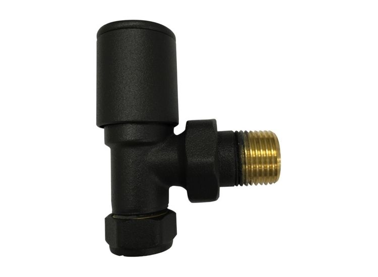 Kvit BLACK-ANG Black Radiator Angled Valve Pair