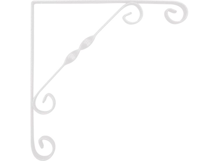 RBUK Ornamental Scroll Bracket White