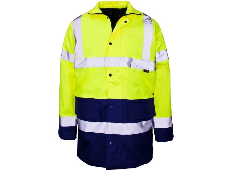 Supertouch Hi-Vis 2 Tone Parka Yellow/Blue