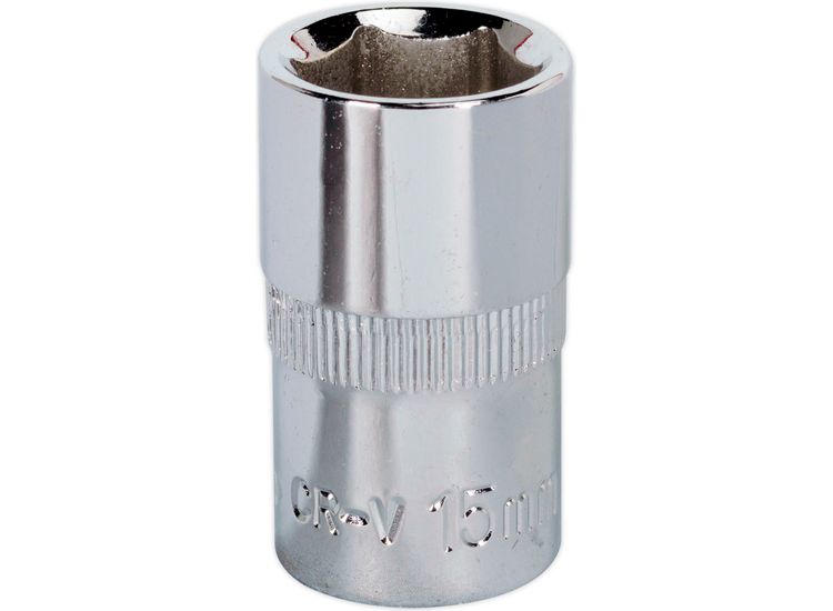 Sealey SP1215 WallDrive&amp;reg; Socket 15mm 1/2"Sq Drive Fully Polished