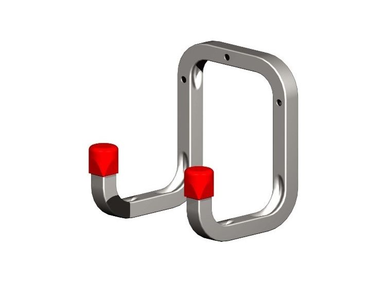 Securit B6395 Galvanised Square Double Wall Hook