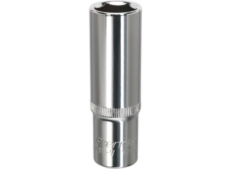 Sealey SP1217D WallDrive&amp;reg; Socket 17mm Deep 1/2"Sq Drive Fully Polished