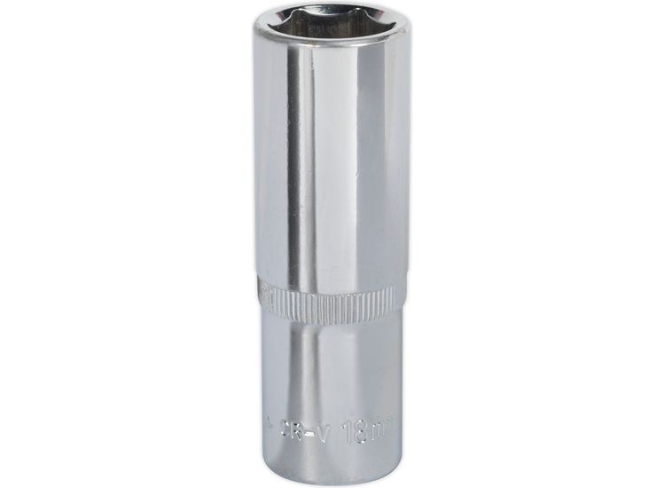 Sealey SP1218D WallDrive&amp;reg; Socket 18mm Deep 1/2"Sq Drive Fully Polished