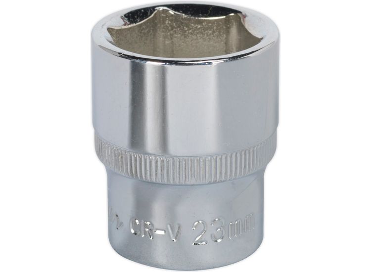 Sealey SP1223 WallDrive&amp;reg; Socket 23mm 1/2"Sq Drive Fully Polished
