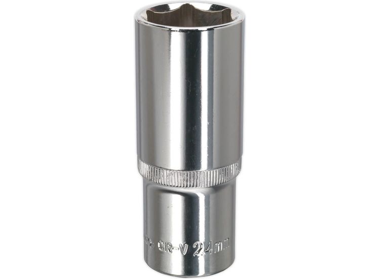 Sealey SP1224D WallDrive&amp;reg; Socket 24mm Deep 1/2"Sq Drive Fully Polished