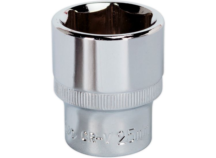 Sealey SP1225 WallDrive&amp;reg; Socket 25mm 1/2"Sq Drive Fully Polished