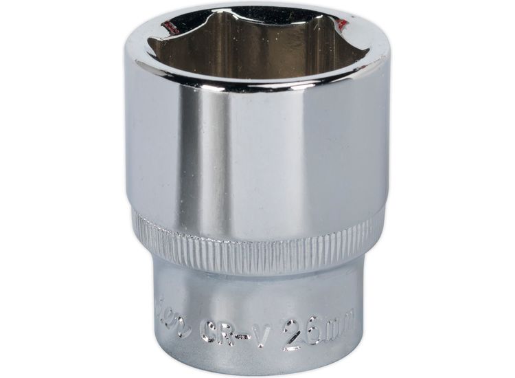 Sealey SP1226 WallDrive&amp;reg; Socket 26mm 1/2"Sq Drive Fully Polished