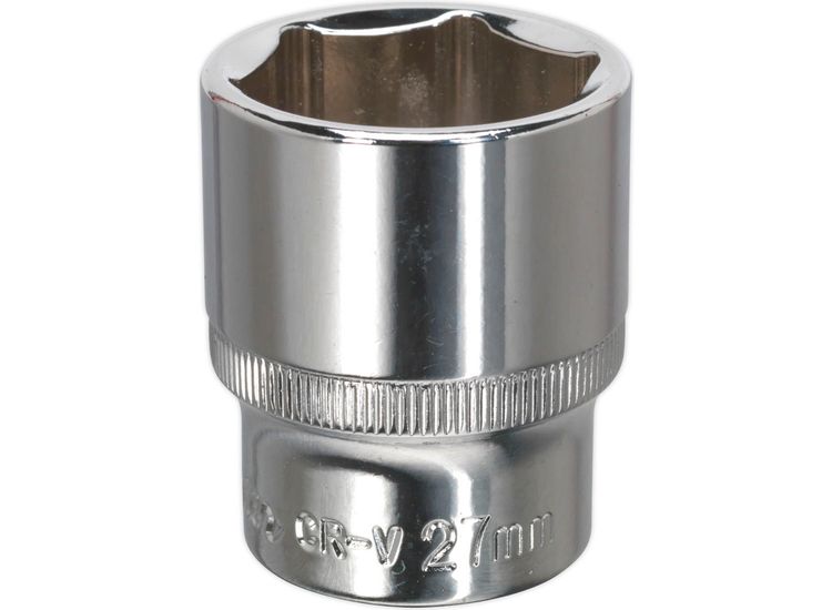 Sealey SP1227 WallDrive&amp;reg; Socket 27mm 1/2"Sq Drive Fully Polished