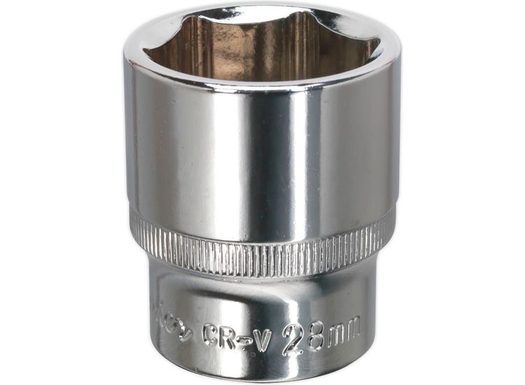Sealey SP1228 WallDrive&amp;reg; Socket 28mm 1/2"Sq Drive Fully Polished