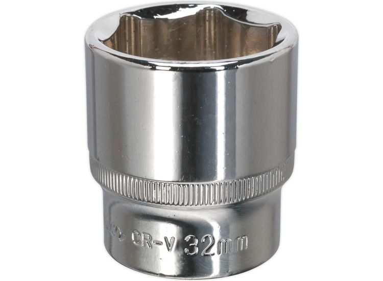 Sealey SP1232 WallDrive&amp;reg; Socket 32mm 1/2"Sq Drive Fully Polished
