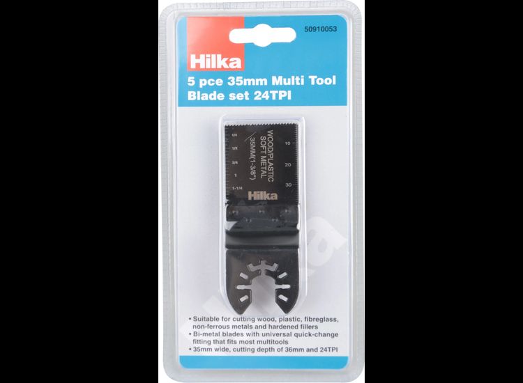 Hilka 5 pce 35mm Multi Tool Blade Set 24TPI