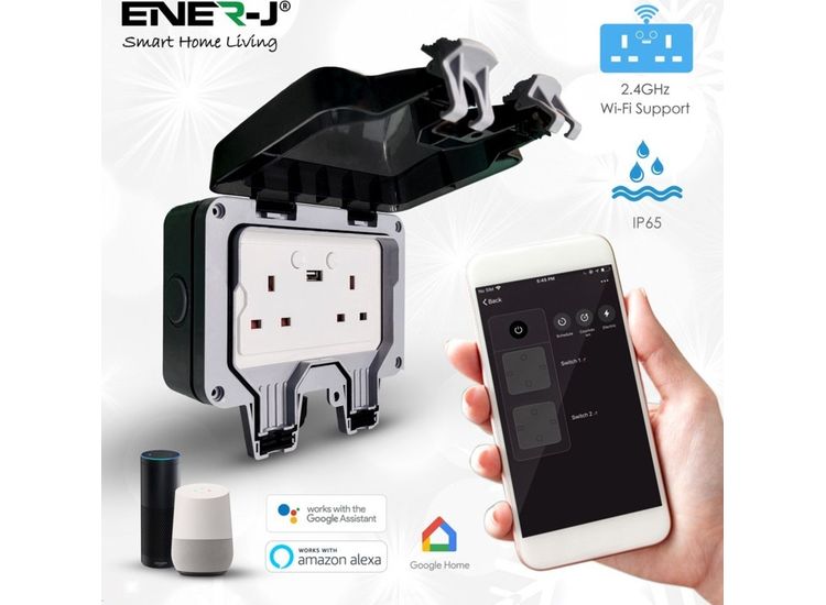 ENER-J Smart Weatherproof Outdoor Socket 13A