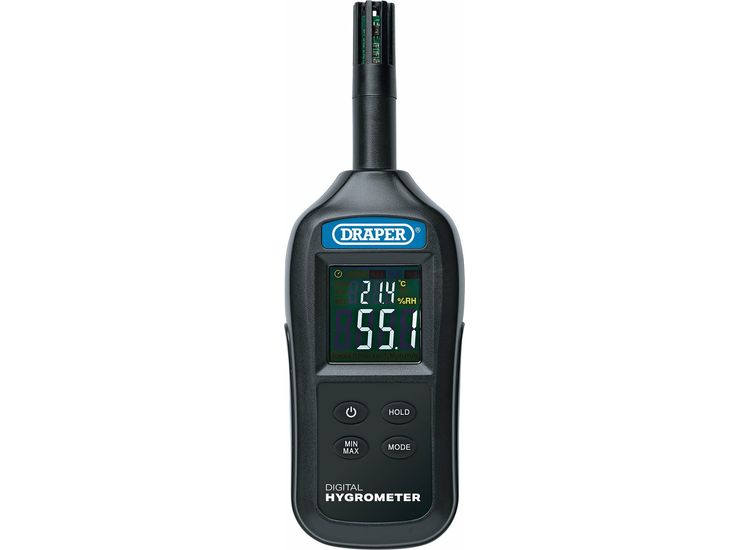 Draper 12444 Handheld Digital Hygrometer - Humidity and Temperature Meter, 0-100% RH and -20 to +70℃