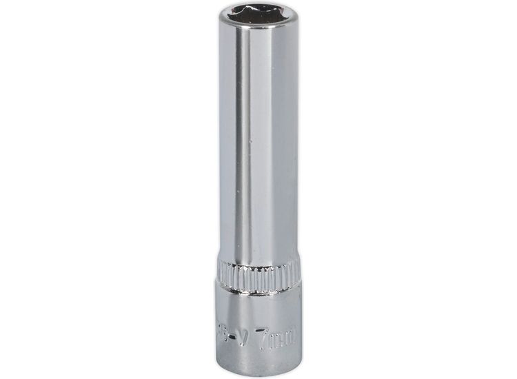 Sealey SP1407D WallDrive&amp;reg; Socket 7mm Deep 1/4"Sq Drive Fully Polished