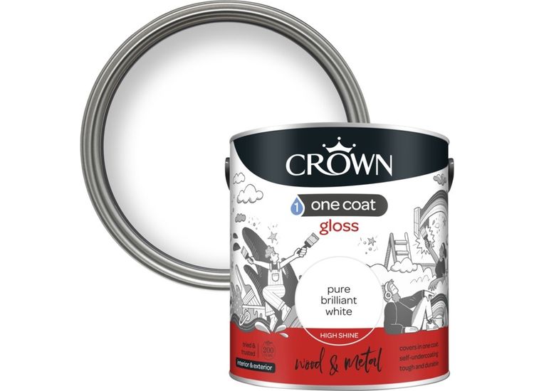 Crown One Coat Gloss Brilliant White