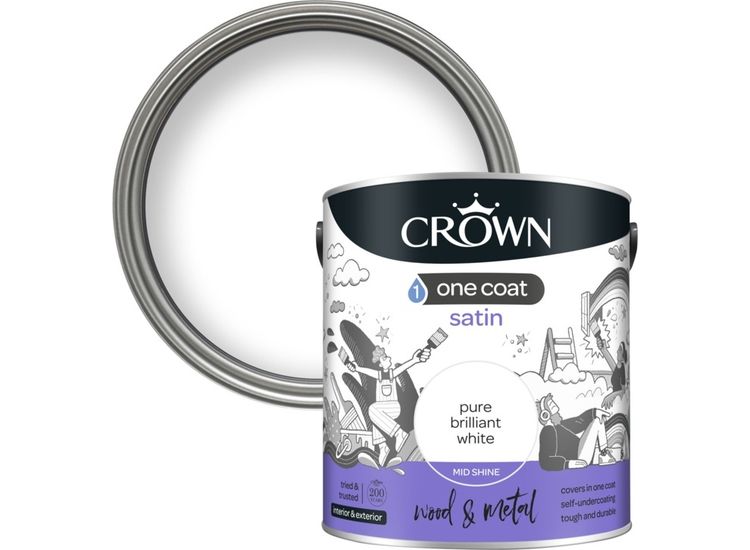 Crown One Coat Satin Brilliant White