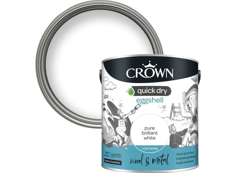 Crown Quick Dry Eggshell Brilliant White