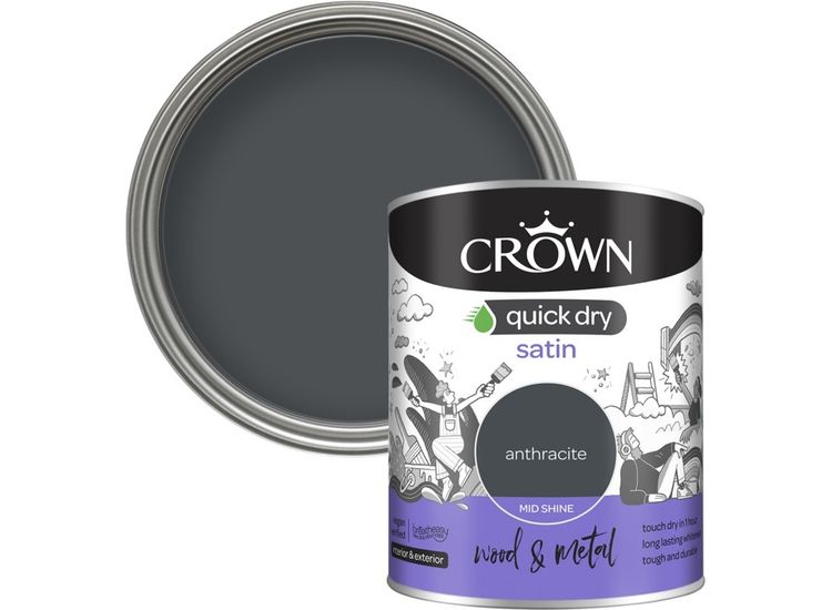 Crown 5097344 Quick Dry Satin Anthracite