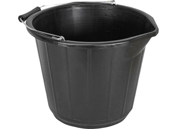 Faithfull General-Purpose Bucket 14 litre (3 gallon) - Black