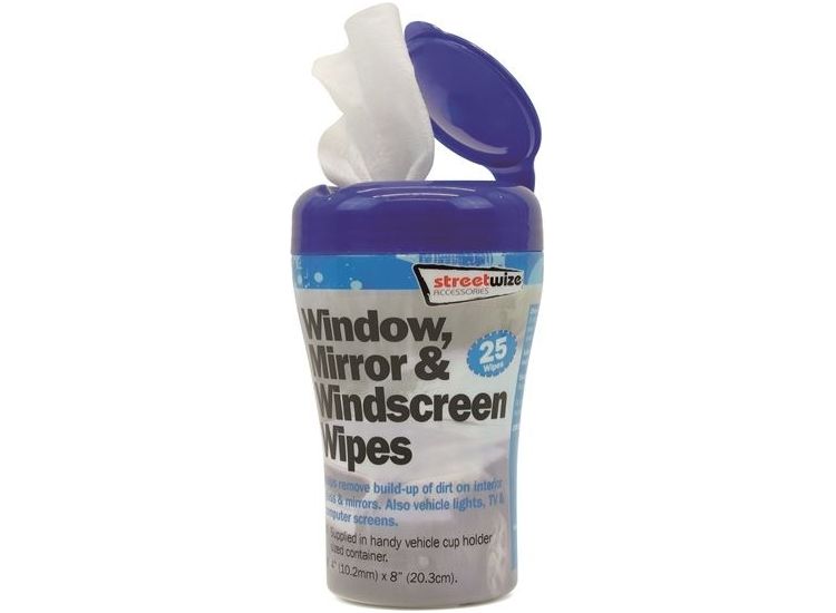 Streetwize SWCR20 Window, Mirror &amp; Windscreen Wet Wipes