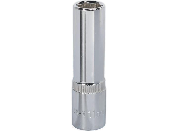 Sealey SP3811D WallDrive&amp;reg; Socket 11mm Deep 3/8"Sq Drive Fully Polished