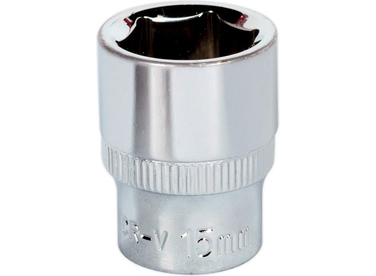 Sealey SP3815 WallDrive&amp;reg; Socket 15mm 3/8"Sq Drive Fully Polished